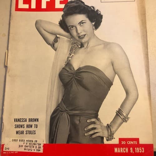 March 9, 1953 LIFE magazine, showcasing Vanessa Brown, How to Wear Stoles - Image 1