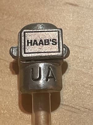 HAAB'S Cocktail Swizzle Stick UA Vintage Bar Stirrer Collectible - Thumbnail 2