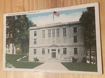 Administration Building Montpelier VT Vintage Postcard Unposted Architecture - Image 1