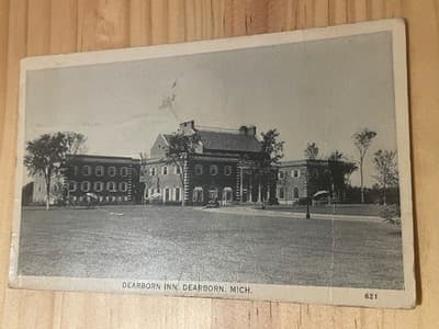 Dearborn Inn Postcard Dearborn MI 1933 Detroit Sep 3 Postmark Photo-Tone 621 - Image 1