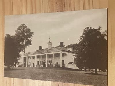 Mount Vernon Postcard Unused Vintage George Washington Home Sepia Angelo Balto - Image 1