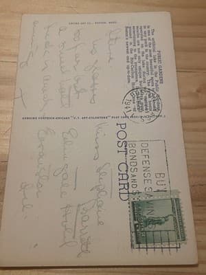 Curteich Chicago Postcard Lake in Public Garden Ritz-Carlton Hotel Boston Linen - Thumbnail 2
