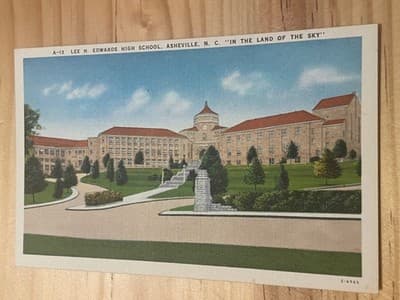 Lee H. Edwards High School Asheville NC Postcard Unposted Colorful A-13 E-6965 - Image 1