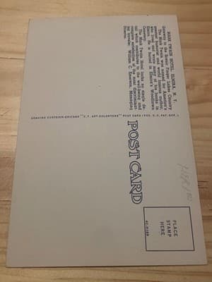 Mark Twain Hotel Elmira NY Postcard Curteich C T Art-Colortone Linen Unposted - Thumbnail 2