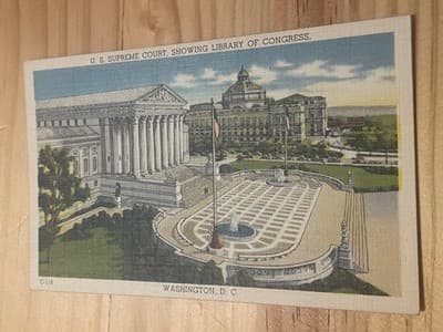 U S Supreme Court Postcard Washington D C Linen Vintage Unposted C-116 - Image 1