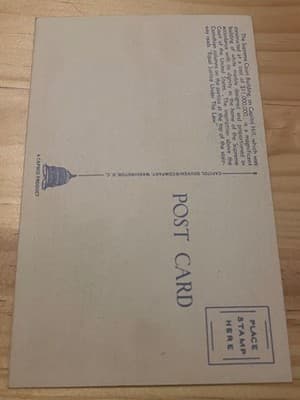 U S Supreme Court Postcard Washington D C Linen Vintage Unposted C-116 - Thumbnail 2
