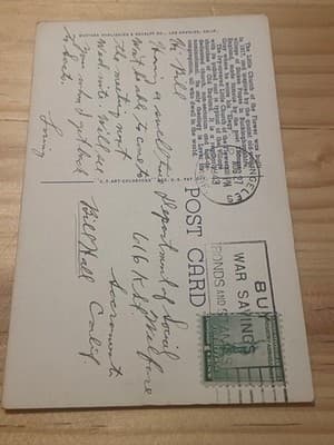 Western Publ Postcard Little Church of the Flowers Forest Lawn Glendale CA - Thumbnail 2