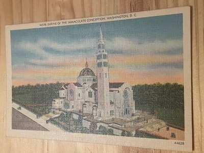 Reynolds Shrine of the Immaculate Conception Washington DC Postcard Unposted - Image 1