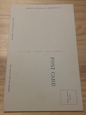 B S Reynolds Postcard Capitol and Reflection Pool Washington DC Linen Unposted - Thumbnail 2
