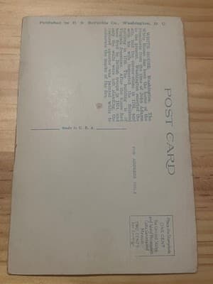 B S Reynolds White House Washington D C Postcard Unposted Vintage Linen 8390 - Thumbnail 2