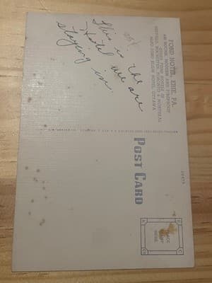 E C Kropp Co Ford Hotel Erie PA Postcard Vintage Linen Unposted Color - Thumbnail 2