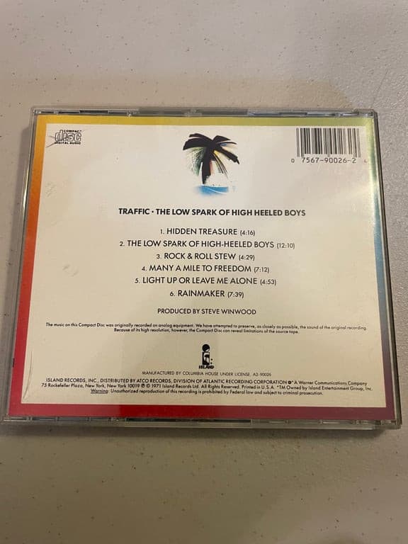 Traffic Low Spark Of High Heeled Boys cd - Thumbnail 2
