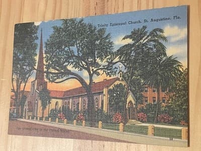 Tichnor Trinity Episcopal Church Postcard St Augustine FL Vintage Unposted - Image 1