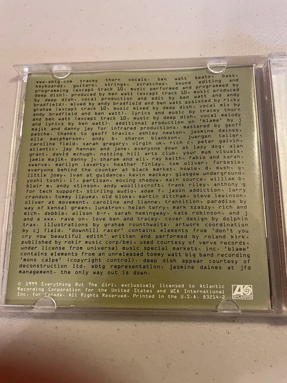 Everything But The Girl Temperamental cd - Thumbnail 4