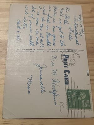 State Teachers College Mankato MN Postcard Vintage Linen Postmarked 1c Stamp - Thumbnail 2