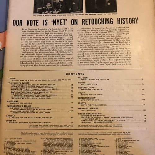 March 23, 1953 LIFE Magazine - Malenkov's Soft Spot," an exploration into Soviet - Thumbnail 3