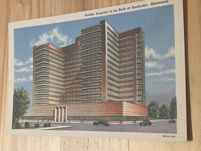 Curteich-Chicago CT Art-Colortone Postcard Kahler Hospital Rochester MN Vintage - Image 1