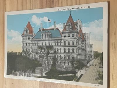 State Capitol Albany NY Postcard Unposted C W Hughes Mechanicville 3710-29 Color - Image 1