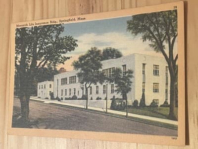 Monarch Life Insurance Bldg Springfield MA Postcard Unposted Vintage Advertising - Image 1