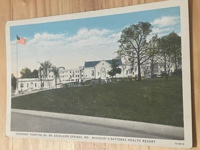 Veterans Hospital No. 99 Excelsior Springs MO National Health Resort Postcard - Image 1
