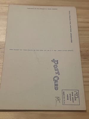 Springfield Hospital Springfield MA Postcard Linen View Unused 1941 Stamp Box - Thumbnail 2