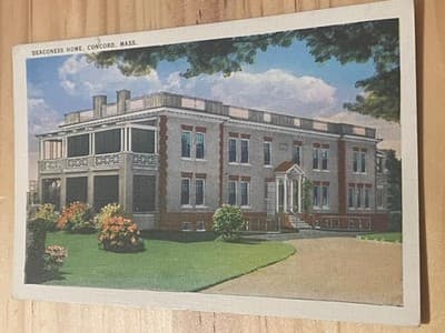 Deaconess Home Concord MA Postcard Unposted Color Building Collectible Old - Image 1