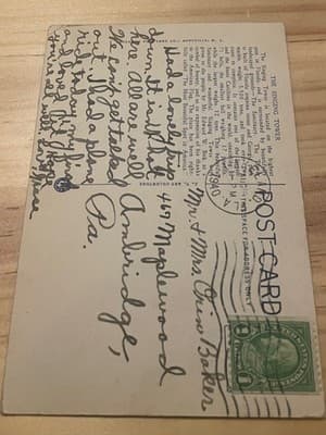 Singing Tower Lake Wales Postcard 1940s Linen Color Mountain Lake Sanctuary - Thumbnail 2