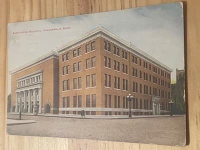 Auditorium Building Minneapolis MN Vintage Postcard V O Hammon Pub 1914 - Image 1