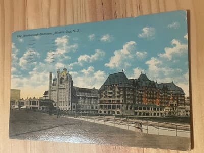 Marlborough-Blenheim Atlantic City NJ Postcard 1910 Postmarked Boardwalk Hotel - Image 1