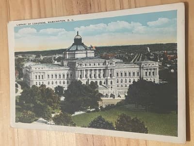 Library of Congress Washington DC Postcard Unused Color Photo Building 11533 - Image 1
