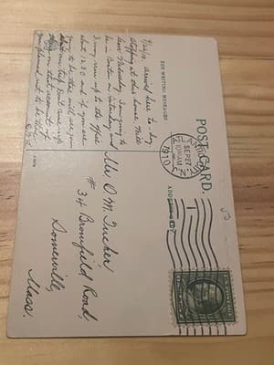 Marlborough-Blenheim Atlantic City NJ Postcard 1910 Postmarked Boardwalk Hotel - Thumbnail 2