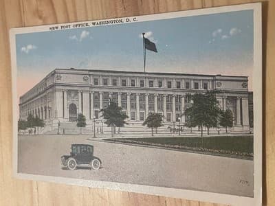 H E Reynolds New Post Office Washington DC Postcard Unposted Linen Vintage - Image 1
