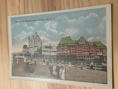 Marlborough-Blenheim Hotel Atlantic City NJ Postcard Virginia Post Card Co 17917 - Image 1