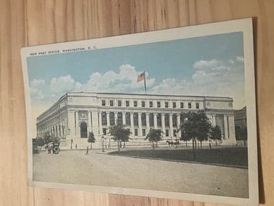 New Post Office Washington DC Postcard Colorchrome Unposted Vintage Architecture - Image 1