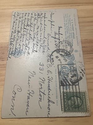 U S Patent Office Washington DC Vintage Postcard Handwritten Posted Stamped 1912 - Thumbnail 2