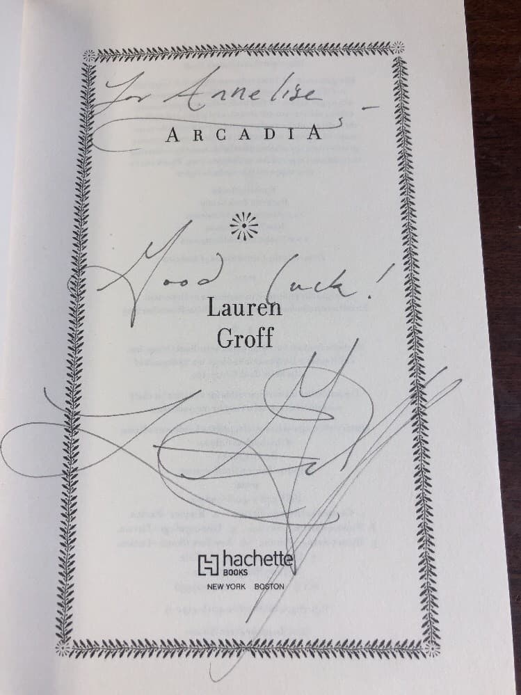 Autographed ARCADIA Signed By Lauren Groff ISBN 9781401341909 - Image 1
