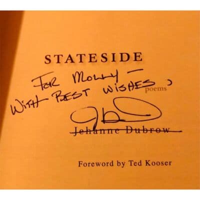 SIGNED Stateside: Poems by Jehanne Dubrow Paperback Poetry Book 2010 - Thumbnail 3