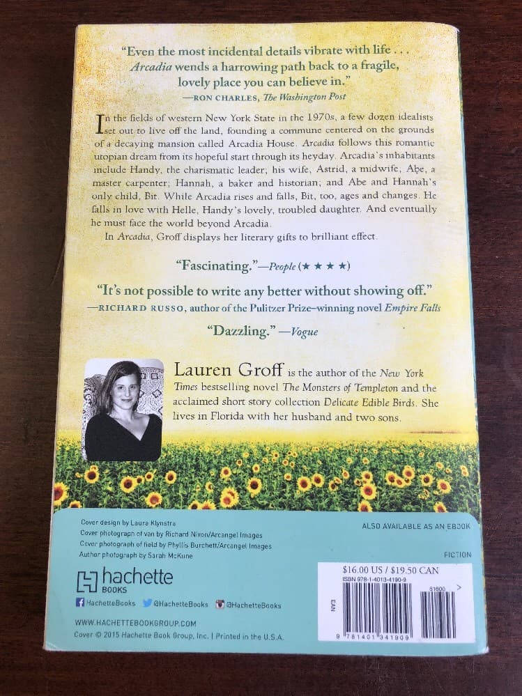 Autographed ARCADIA Signed By Lauren Groff ISBN 9781401341909 - Thumbnail 3