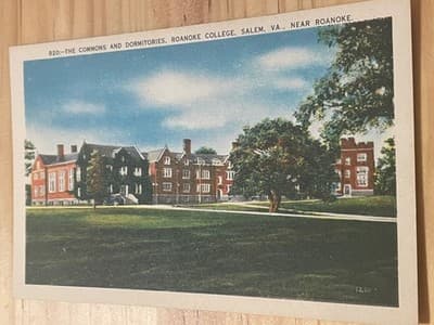 Asheville Post Card Co Roanoke College Salem VA Postcard The Commons Dorms - Image 1