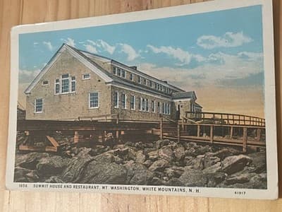 Summit House Mt Washington NH Postcard White Mountains Vintage 1658 Postmarked - Image 1