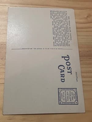EC Kropp Postcard Texas State Capitol Austin Unposted Color Lithograph Souvenir - Thumbnail 2