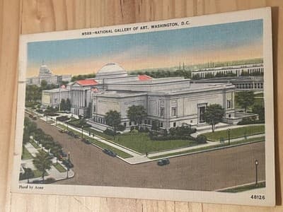 National Gallery of Art Washington DC Linen Postcard M589 Pub Reynolds Unposted - Image 1