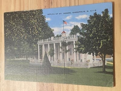 Replica Of Mt Vernon Kannapolis NC Postcard Dixie News Co Natural Color Unposted - Image 1