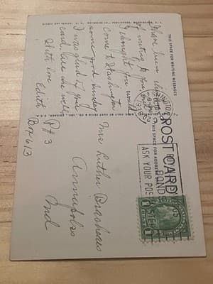 New Illuminated Fountain Capitol Plaza Washington DC Postcard Used Handwritten - Thumbnail 2