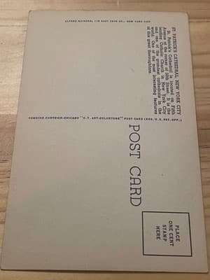 Curteich Linen Postcard St Patricks Cathedral New York City NY Vintage 20 - Thumbnail 2