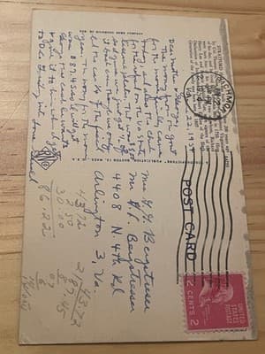 Vintage Stratford Hall Postcard Robert E Lee Birthplace Westmoreland County VA - Thumbnail 2
