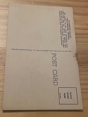 Curteich Chicago Art Colortone Postcard Governors Palace Williamsburg Virginia - Thumbnail 2