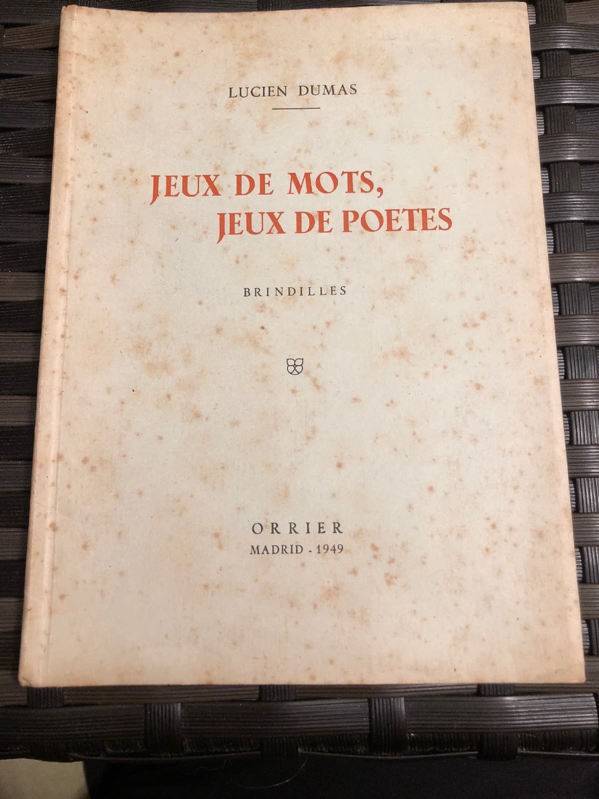jeux de mots jeux de poetes Lucien dumas 1949 Booklet - Image 1
