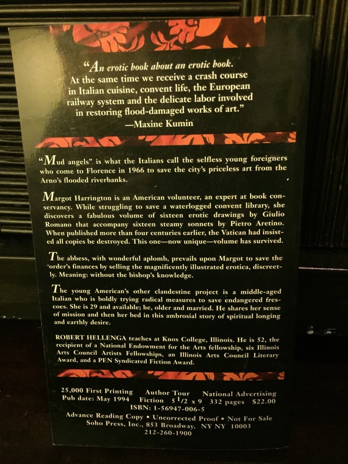 THE SIXTEEN PLEASURES by ROBERT hellenga Advance reading copy - Thumbnail 2
