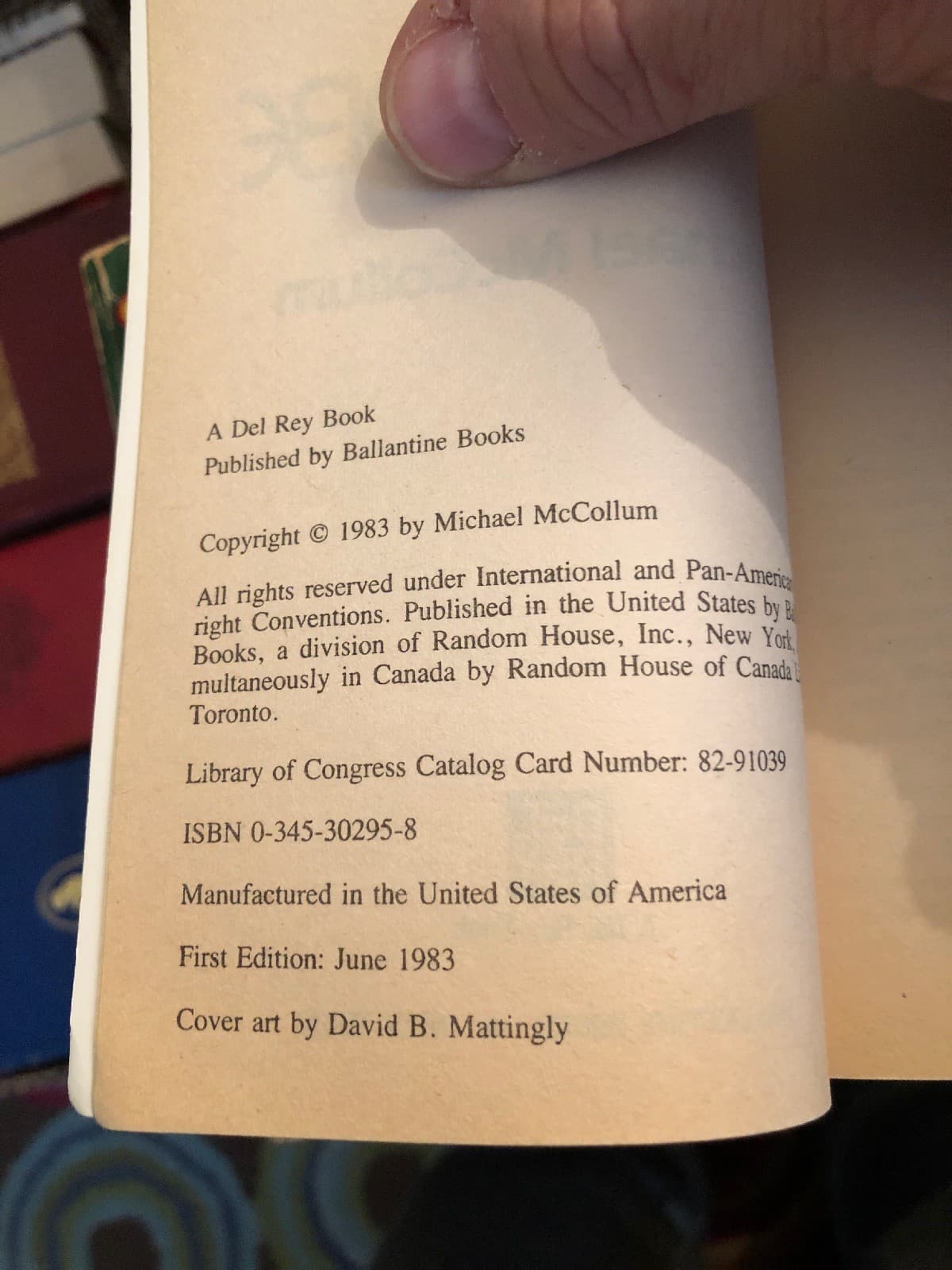 McCollum, Michael LIFE PROBE (1984) VG PBO sci-fi 1st Edition. - Thumbnail 3